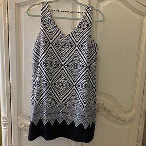 Navy Multi Pattern Tank dress